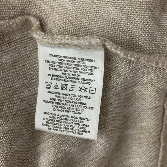 We The Free Beige Slouchy V Neck Knit Pullover Lightweight Top XS - Picture 5 of 6